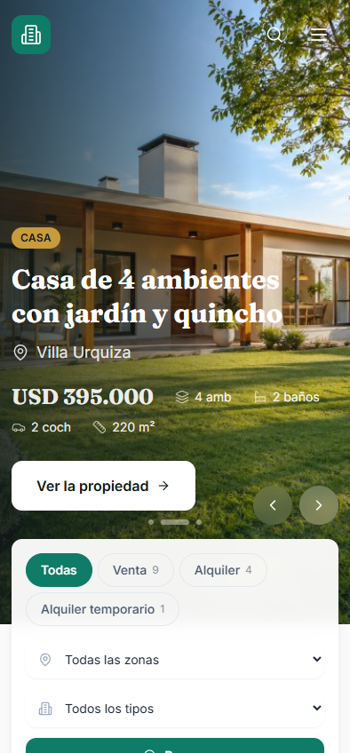 El portal en un teléfono